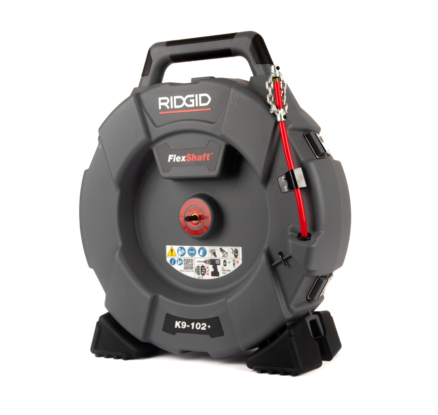 K9-102+ FlexShaft® Machine for 1.25" to 2" pipes (1/4" cable - 50' length) | (RIDGID 76193)