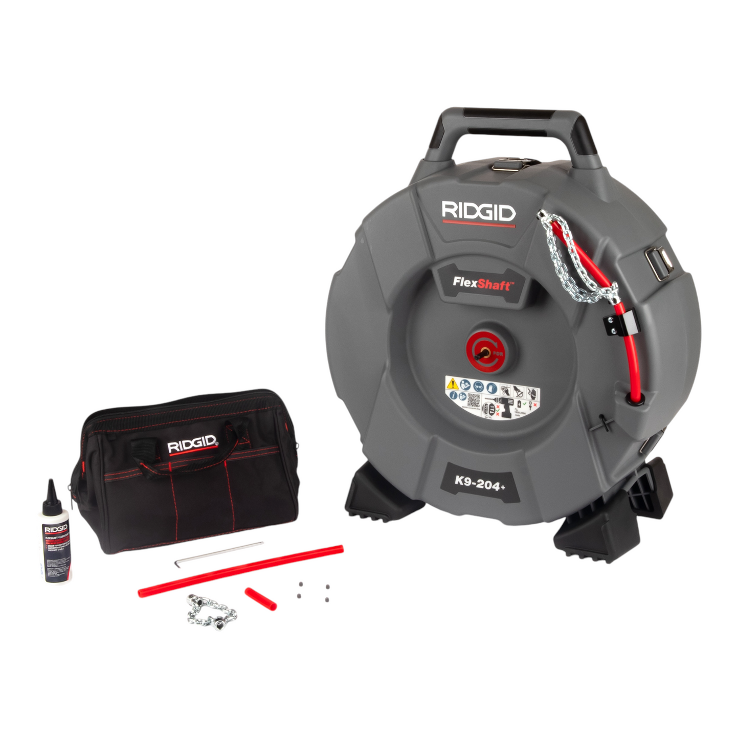 K9-204+ FlexShaft® Machine for 2" to 4" pipes (5/16" cable - 70' length) | (RIDGID 76198)