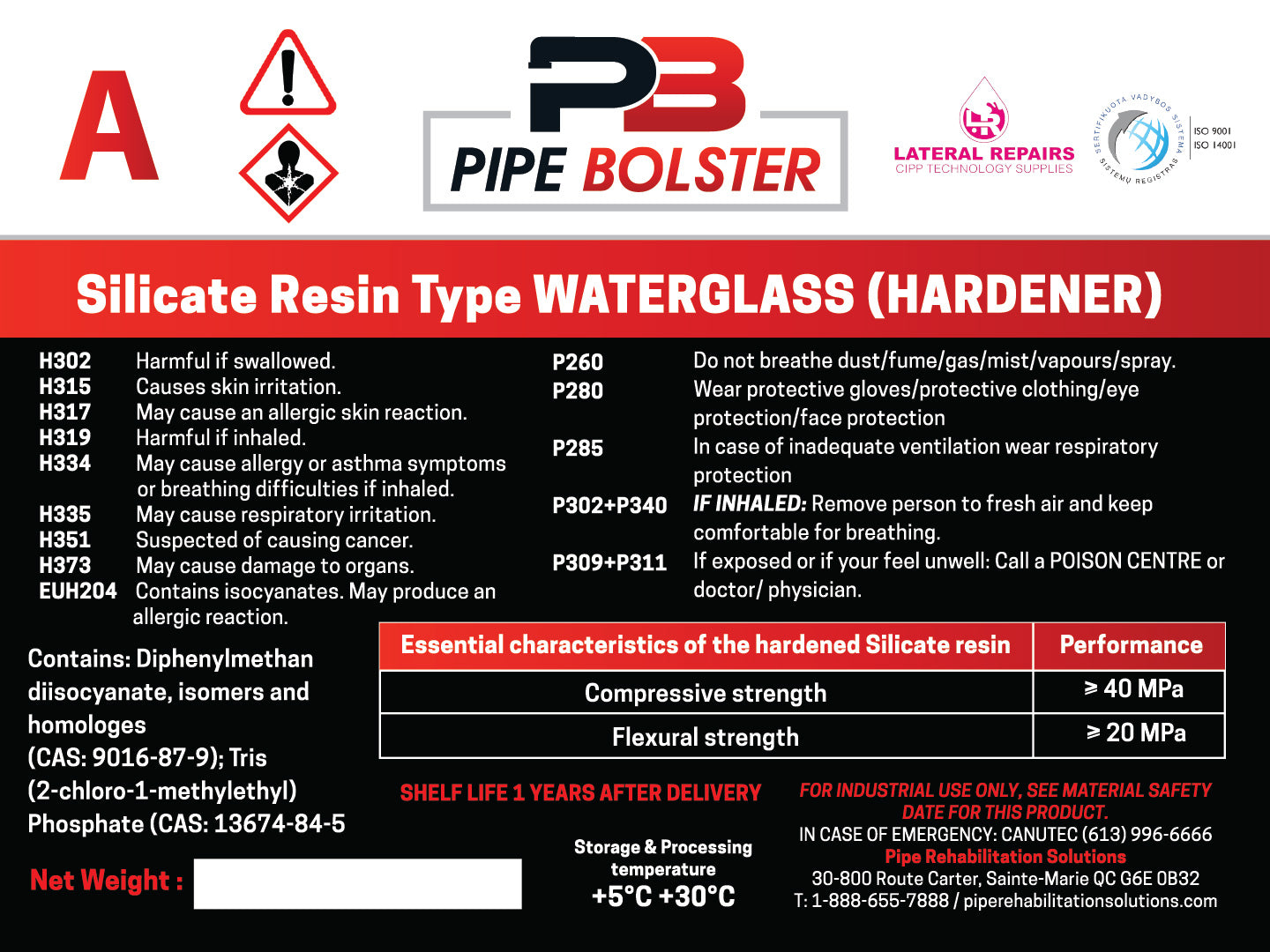 PipeBolster Refill Kit | 4” pipe diameter