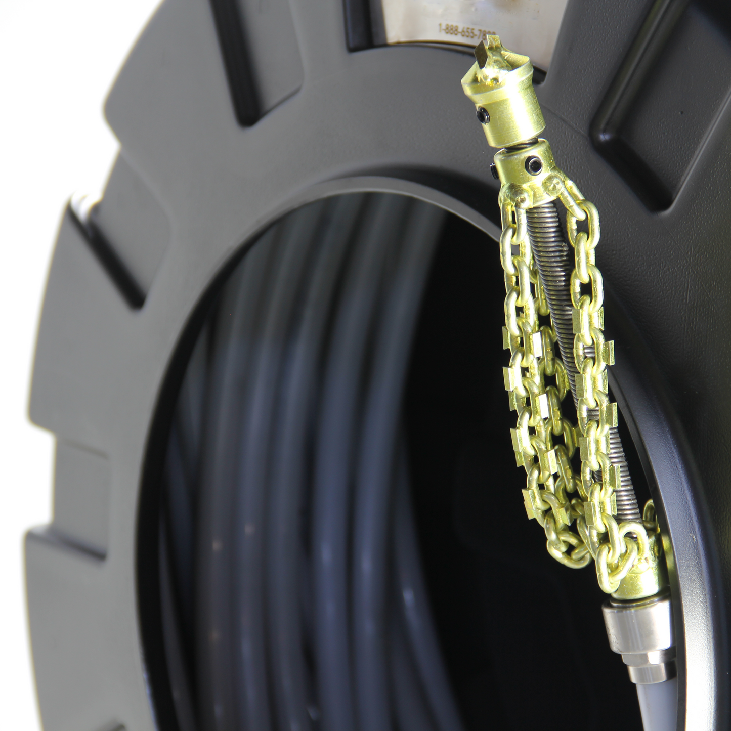 RENSSI Roots Snapper Câble de Nettoyage de Drains pour tuyaux de 4.0'' à 8.0'' (Câble 1/2'')