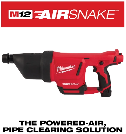 Kit de pistolet à air comprimé pour le déblocage des canalisations M12™ AIRSNAKE™
