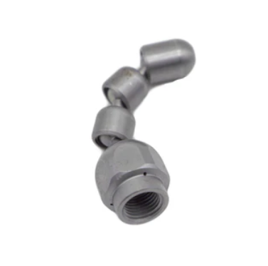 Drophead Nozzle with Knuckle Leader, Stainless Steel