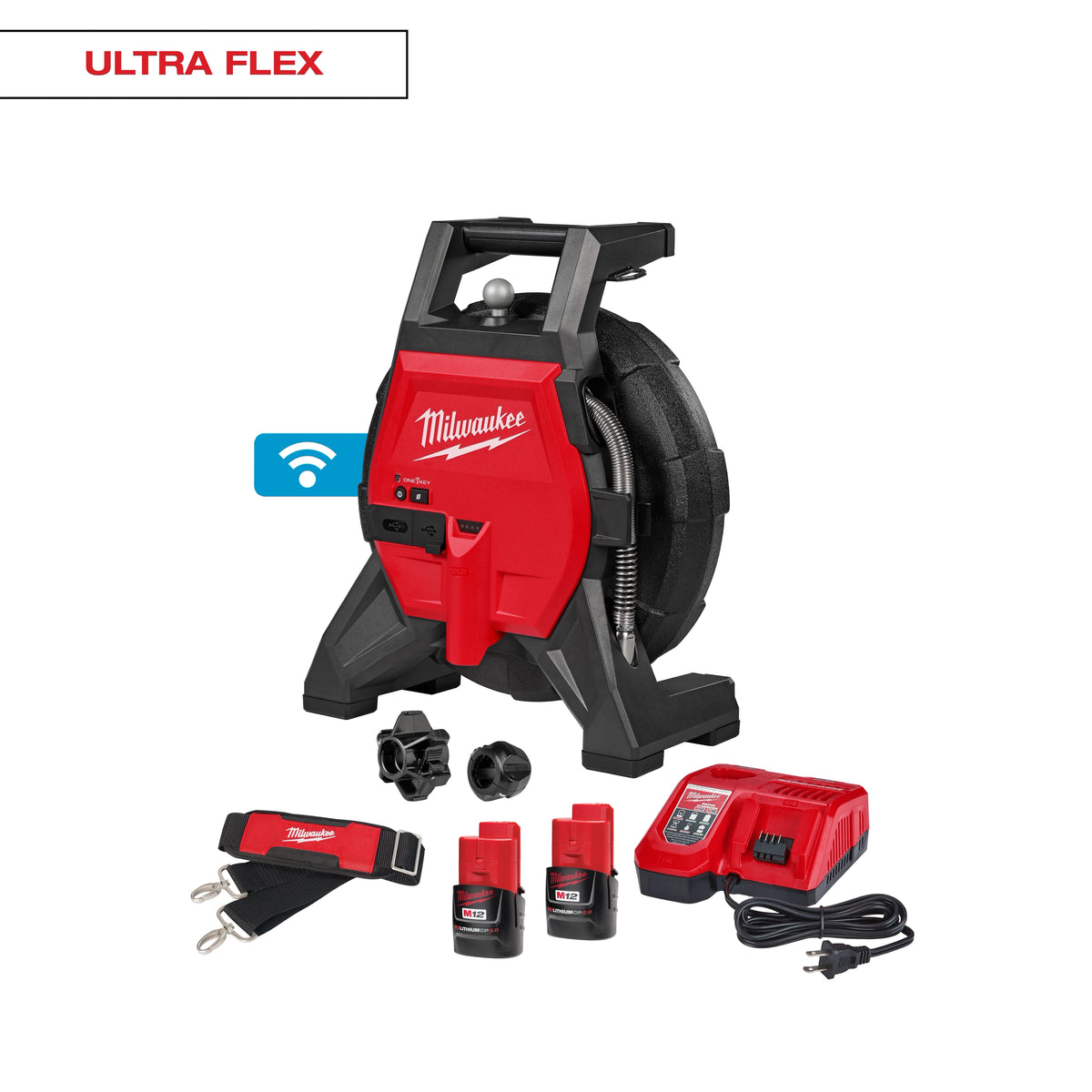 Ensemble caméra d'inspection compacte Milwaukee M12 65' Ultra Flex 3318-22A